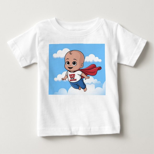 T-shirt Pour Bébé Super Bébé à la Secourt ! Chemise bébé (Devant)
