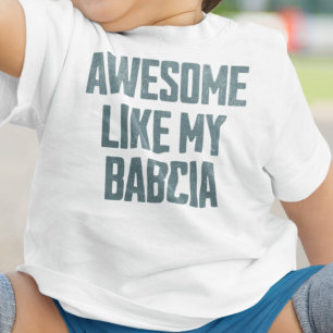 T-shirt Pour Bébé SUPER COMME MA BABCIA Drôle