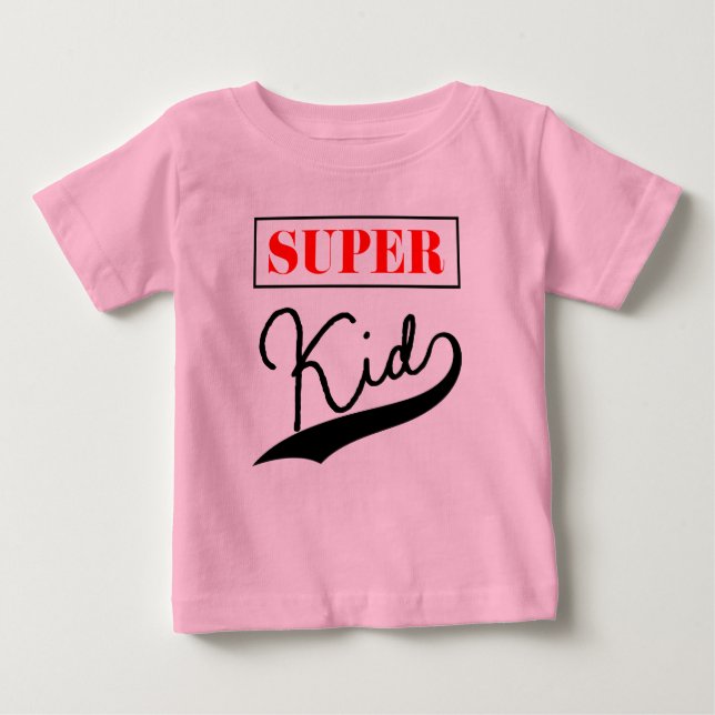 T-shirt Pour Bébé Super Kid (Devant)