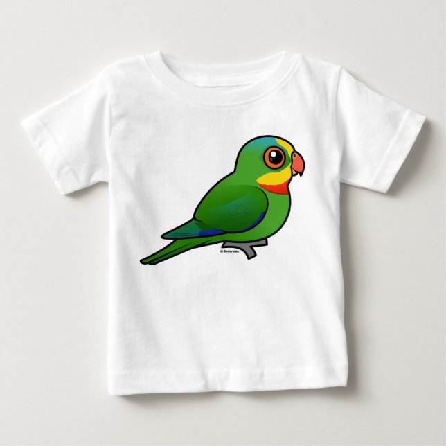 T-shirt Pour Bébé Superbe perroquet Birdorable (Devant)
