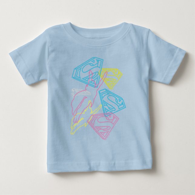 T-shirt Pour Bébé Supergirl et logo en couleurs (Devant)