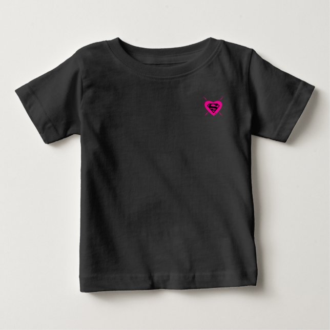 T-shirt Pour Bébé Supergirl Hearts Motif diagonal (Devant)