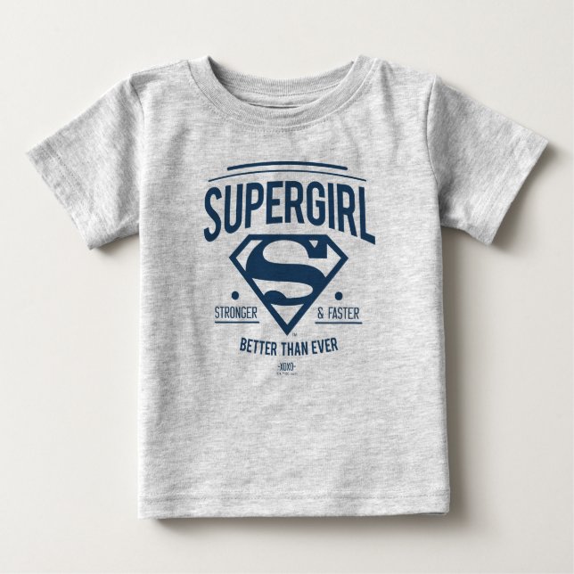 T-shirt Pour Bébé Supergirl mieux que jamais Retro Graphic (Devant)