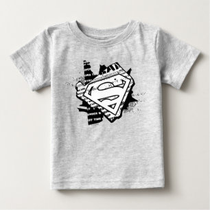 T-shirt Pour Bébé Supergirl Newsprint S-Shield