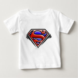 T-shirt Pour Bébé Superman S-Shield   Logo Red Airbrush