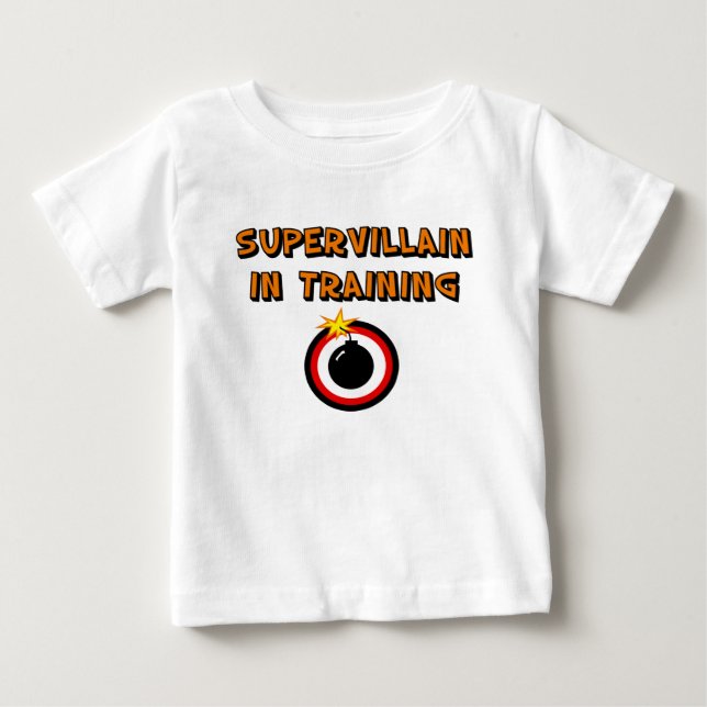T-shirt Pour Bébé Supervillian en formation (Devant)