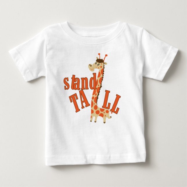 T-shirt Pour Bébé Support de girafe grand (Devant)