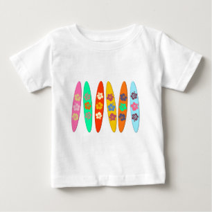 T-shirt Pour Bébé Surf à fleurs