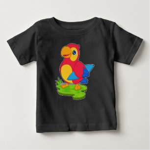 T-shirt Pour Bébé Surfer de perroquet