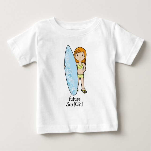 T-shirt Pour Bébé SurfGirl (Devant)