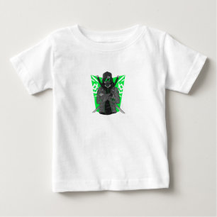 T-shirt Pour Bébé survêtement cyberpunk anime joueur néon vert style