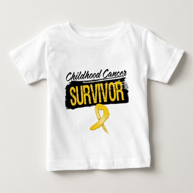T-shirt Pour Bébé Survivant frais de Cancer d'enfance (Devant)