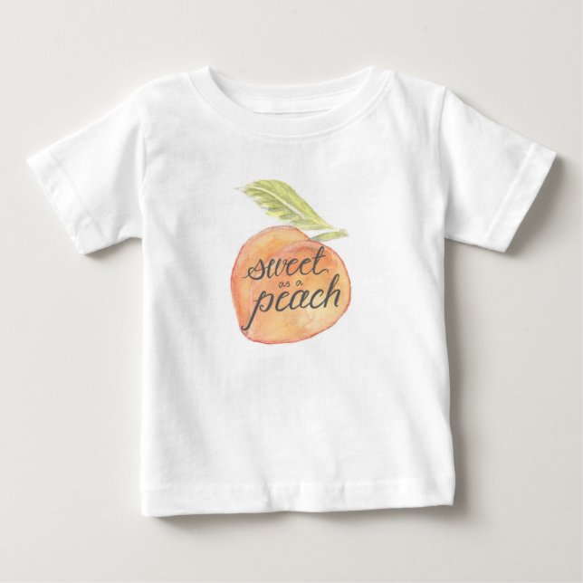 T-shirt Pour Bébé Sweet as a Peach Toddler Shirt (Devant)
