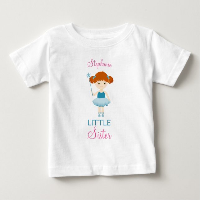 T-shirt Pour Bébé Sweet Ballerina Little Sister (Devant)