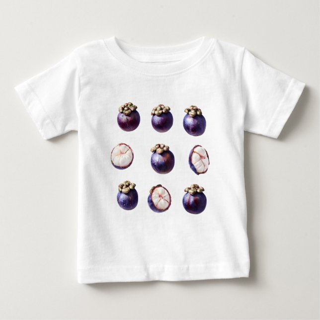 T-shirt Pour Bébé Sweet Mangosteen Tropical Fruit (Devant)