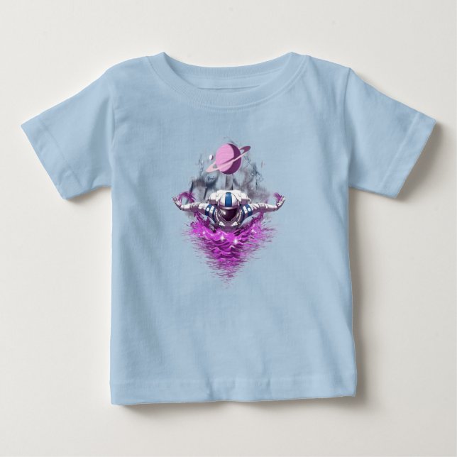 T-shirt Pour Bébé Swimming (Devant)