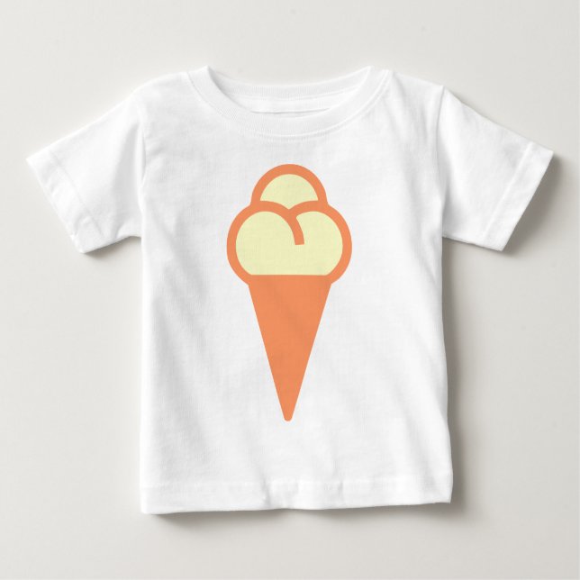 T-shirt Pour Bébé Symbole cône Icecream (Devant)