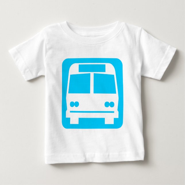 T-shirt Pour Bébé Symbole de bus - Sky Blue (Devant)