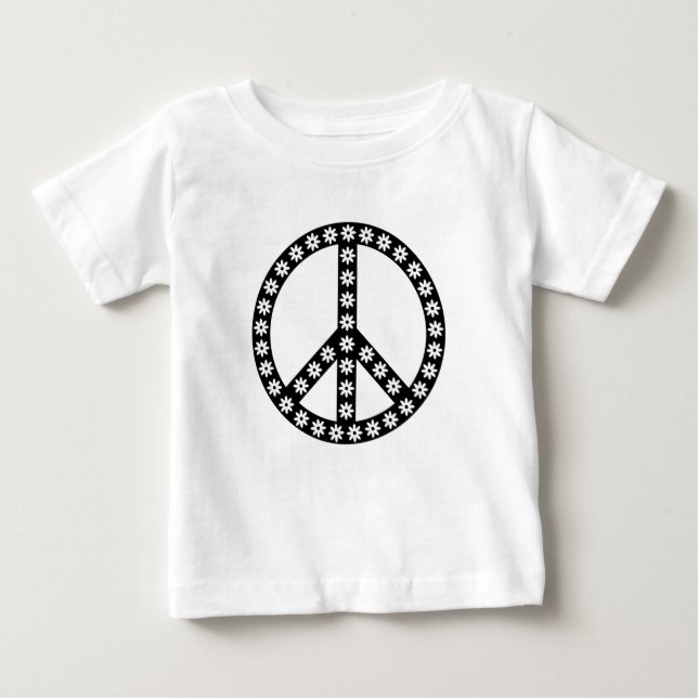 T-shirt Pour Bébé Symbole de la paix de Daisy (Devant)