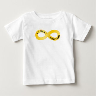 T-shirt Pour Bébé Symbole de l'infini or pour l'autisme