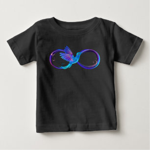 T-shirt Pour Bébé Symbole de Neon Infinity par Glowing Hummingbird