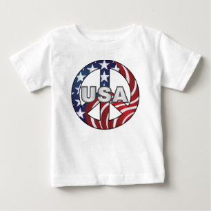 T-SHIRT POUR BÉBÉ SYMBOLE DE PAIX USA