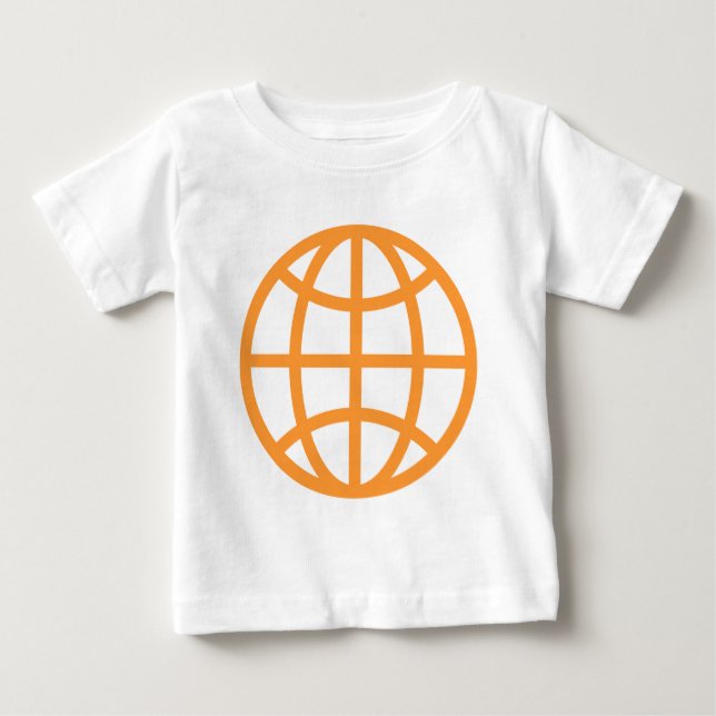 T-shirt Pour Bébé Symbole du monde - Orange clair (Devant)