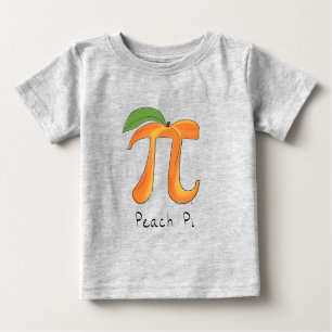 T-shirt Pour Bébé Symbole Peach Pi Enseignant Math