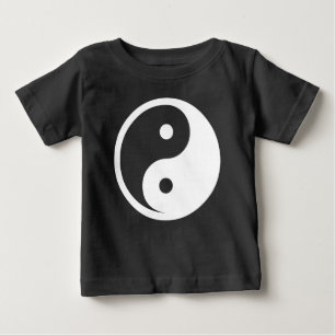 T-shirt Pour Bébé Symbole Yin Yang - tatouage solide design 2