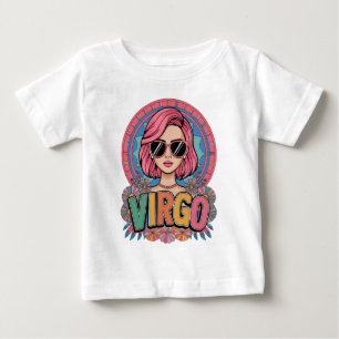 T-shirt Pour Bébé Symbole Zodiaque Retro Stylish Virgo Femme