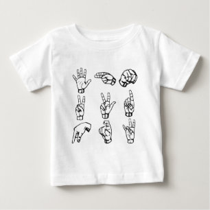 T-shirt Pour Bébé Symboles de langage des signes