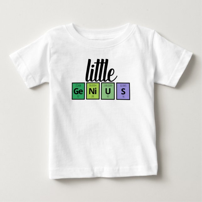 T-shirt Pour Bébé Symboles d'élément de tableau périodique Little Ge (Devant)