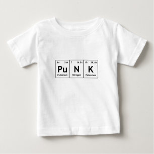 T-shirt Pour Bébé Symboles punks de chimie de mot d'élément de