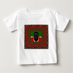 T-shirt Pour Bébé Sympathique Kenyan Hearts drapeau noir rouge vert 