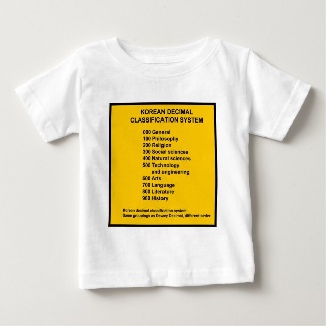 T-shirt Pour Bébé Système décimal coréen (Devant)