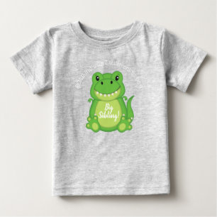 T-shirt Pour Bébé T-Rex Dinosaur Baby shower vert
