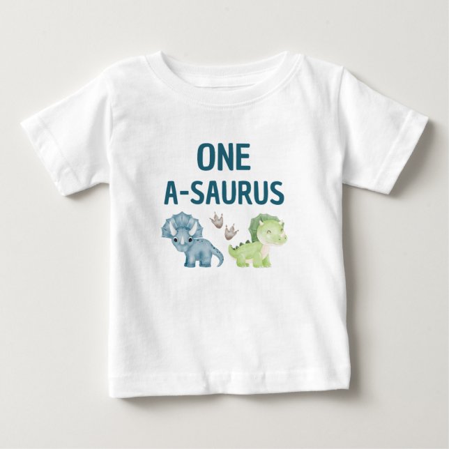 T-shirt Pour Bébé T-shirt bébé à un saurus (Devant)