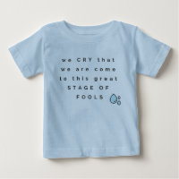 T-shirt bébé avec citation de King Lear