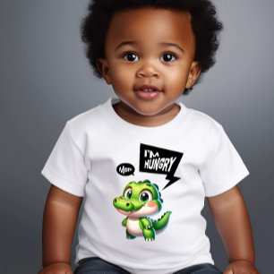 T-shirt Pour Bébé T-shirt bébé avec crocodile affamé mignon