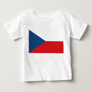 T-shirt Pour Bébé T-shirt bébé avec drapeau de la Tchéquie