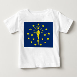 T-shirt Pour Bébé T-shirt bébé avec drapeau de l'Indiana