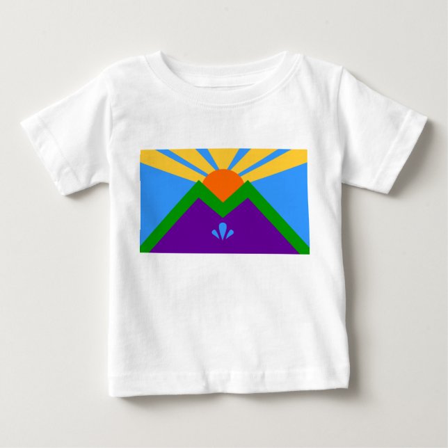 T-shirt Pour Bébé T-shirt bébé avec drapeau de Manitou Springs (Devant)
