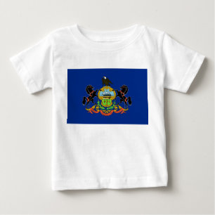 T-shirt Pour Bébé T-shirt bébé avec drapeau de Pennsylvanie