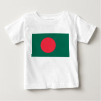 T-shirt bébé avec drapeau du Bangladesh