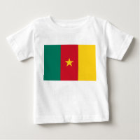 T-shirt bébé avec drapeau du Cameroun