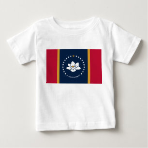 T-shirt Pour Bébé T-Shirt Bébé avec Drapeau du Mississippi