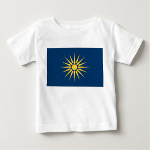 T-shirt Pour Bébé T-shirt bébé avec le drapeau de Macédoine, Grèce