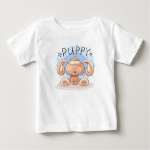 T-shirt Pour Bébé T-shirt bébé avec un chiot mignon