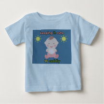 T-shirt bébé bleu clair "Mignon et câlin"