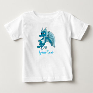 T-shirt Pour Bébé T-Shirt Bébé Cartoon Blue Dragon
